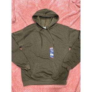 Mission Ridge Men's Long Sleeve Army Green Hoodie‎ Pullover Pockets Small